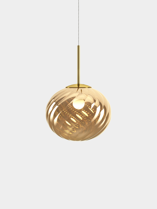 Whirl Pendant 30cm Gold CB-CCC LED / Medium / Gold