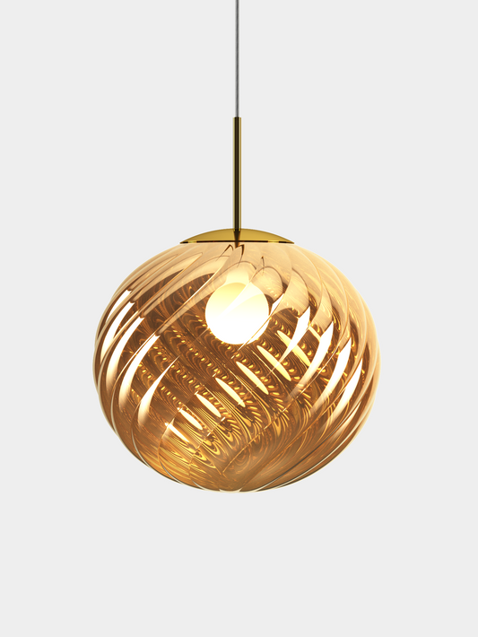 Whirl Pendant 45cm Gold CB-CCC Bulb / Large / Gold