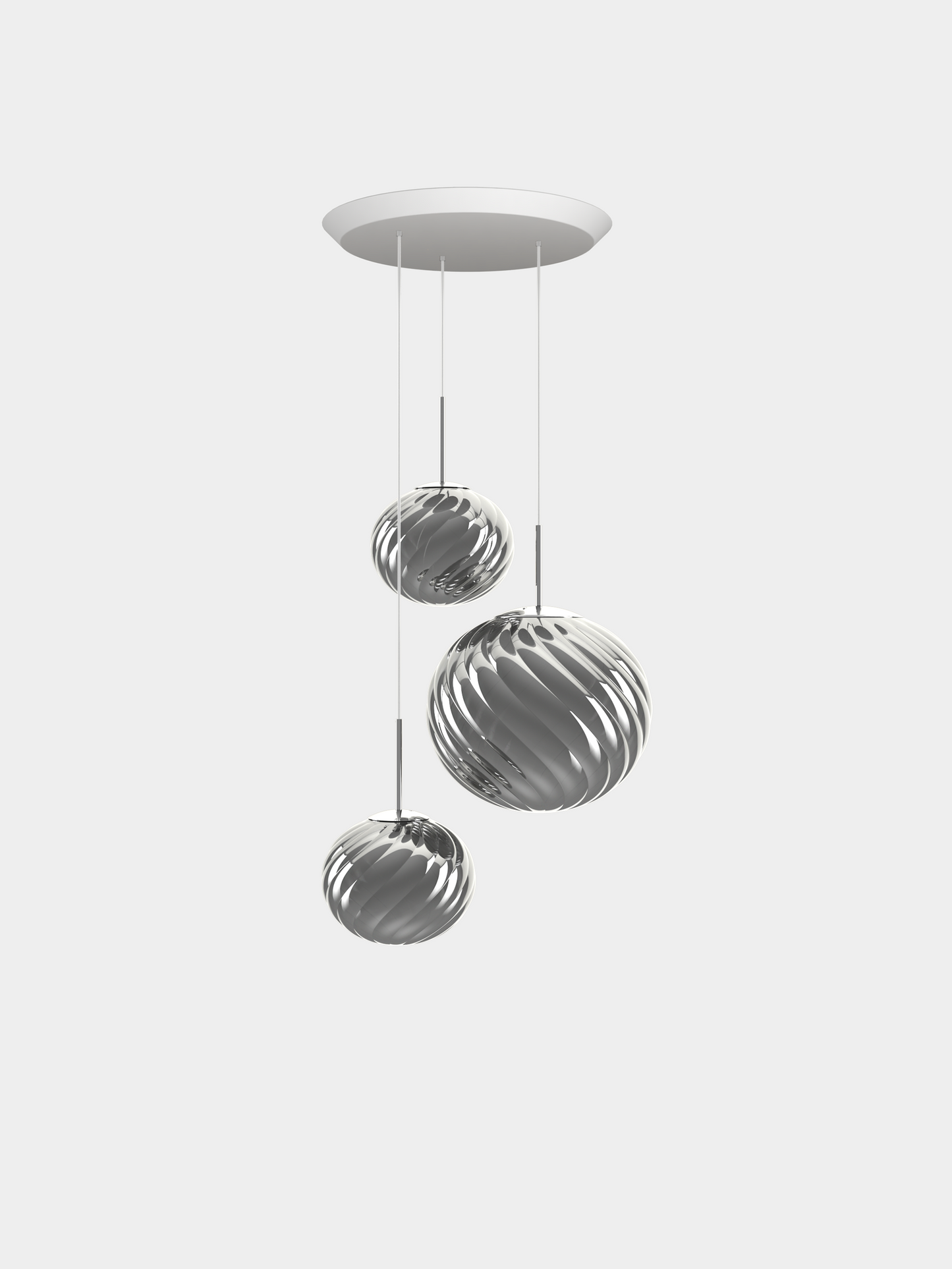 Whirl Pendant System Trio Round Silver EU