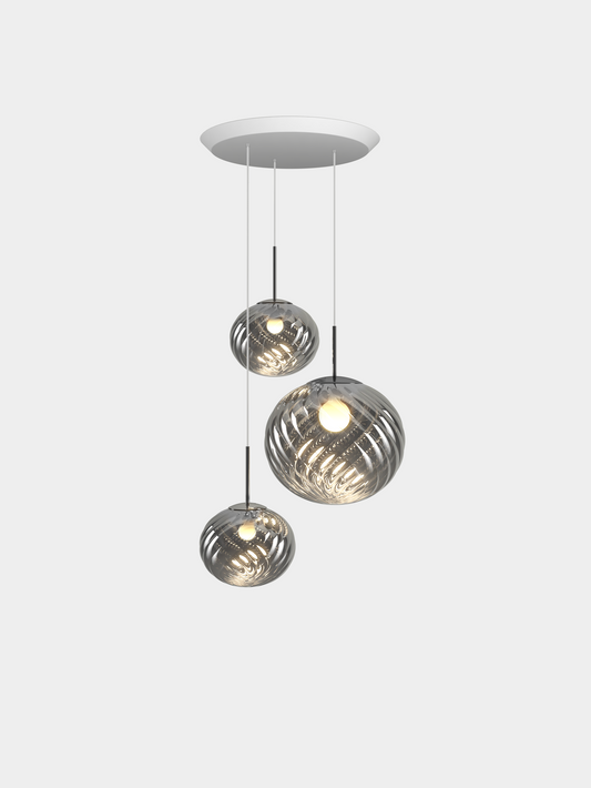 Whirl Pendant System Trio Round Silver EU
