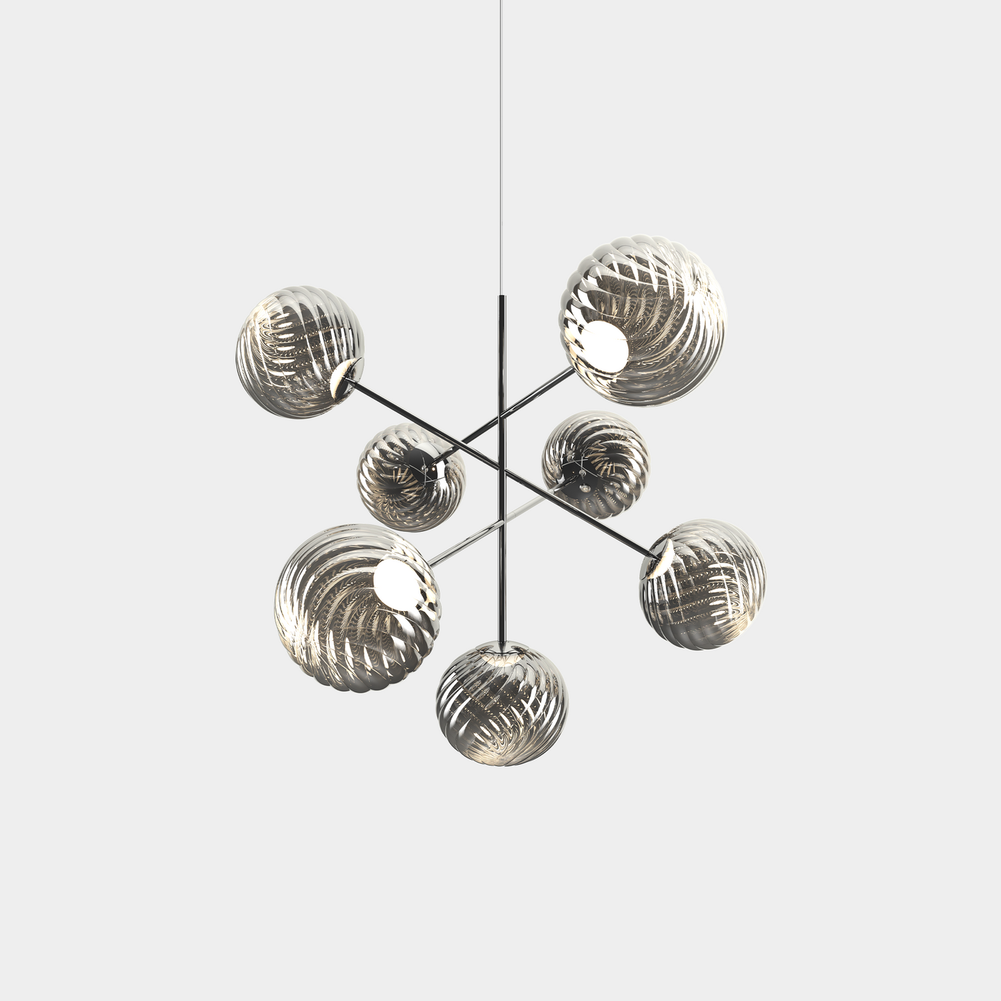 Whirl Chandelier Large Silver LED CB (EU WHC02CH-CEUM4)