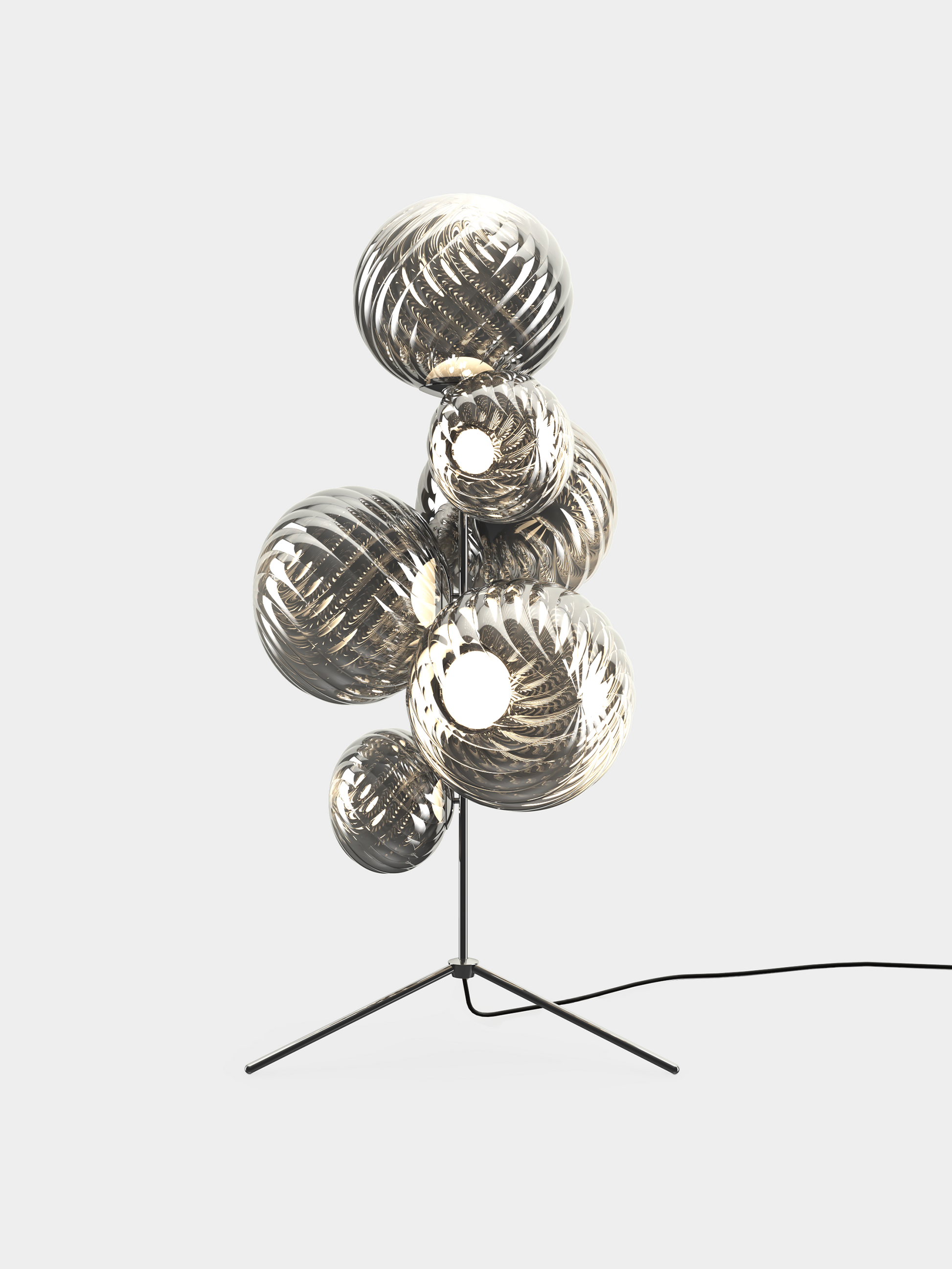 Whirl Floor Chandelier Silver LED UN (EU WHSC01CH-FUN01M1)