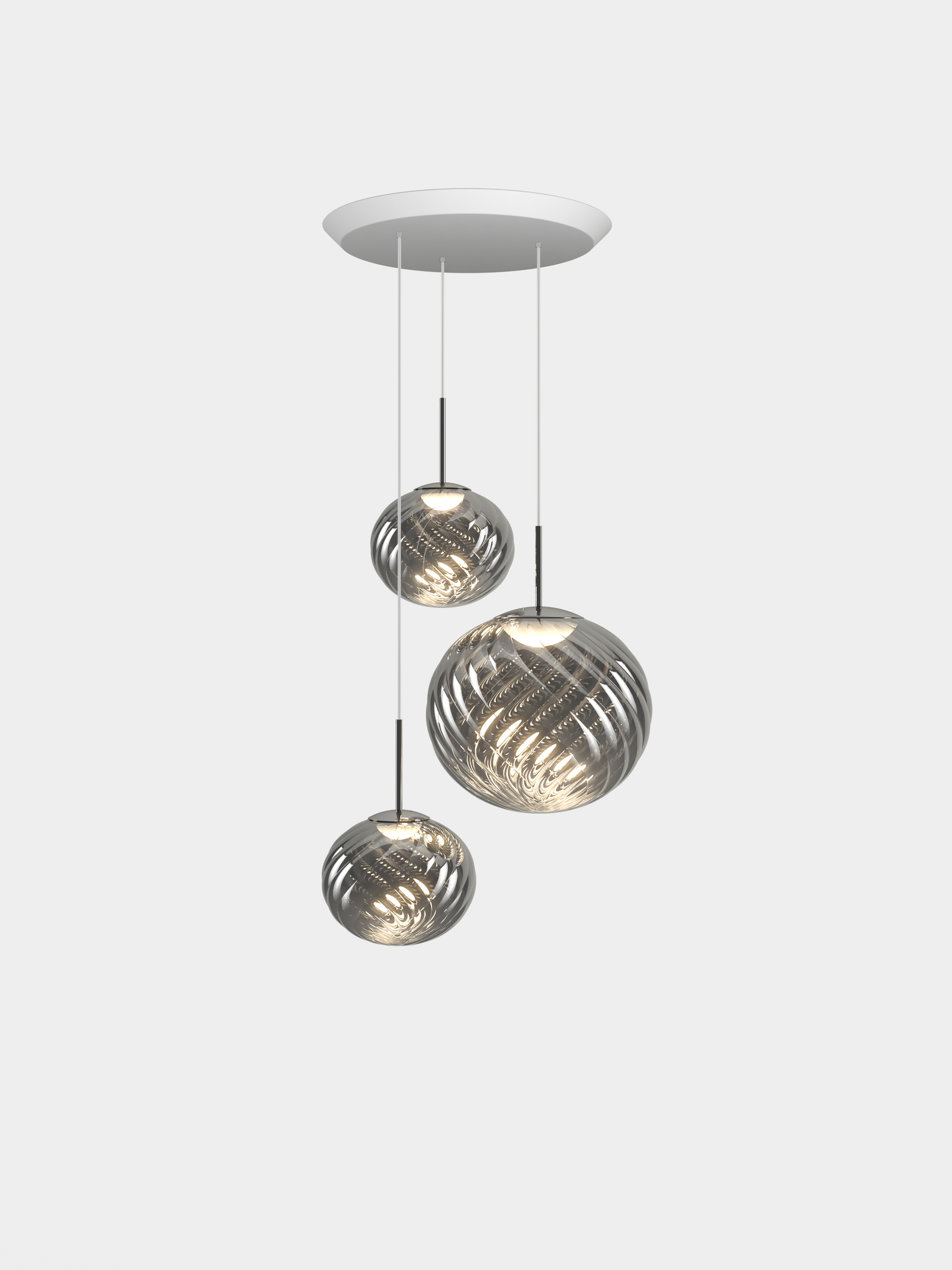 Whirl Pendant System Trio Round Silver LED (EU WLPS01CH-PEUM5)