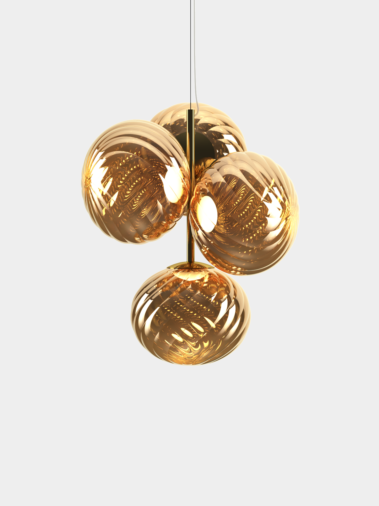 Whirl Chandelier Mini Gold LED CB