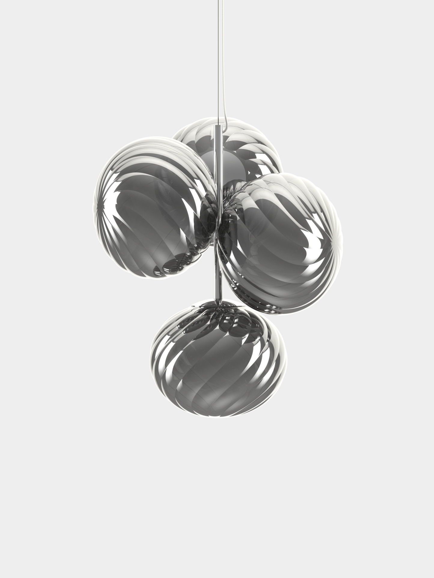 Whirl Chandelier Mini Silver LED CB